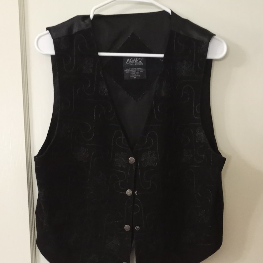 Vintage Agapo Collection Leather Vest - Size M